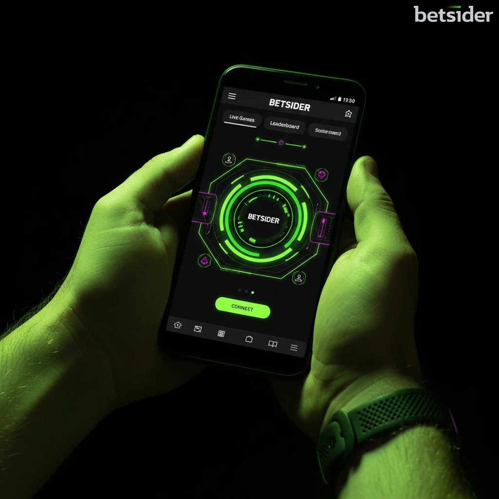 The Betsider app APK running a mobile casino lobby on an Android smartphone