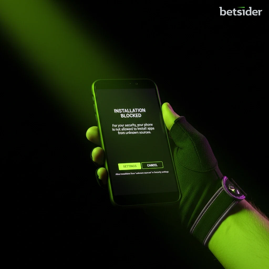 The Betsider Android app icon on the home screen of a phone after a successful installation.
