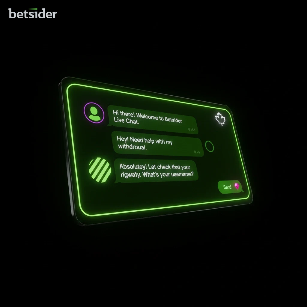 A player composing an email to the Betsider help desk on a smartphone.