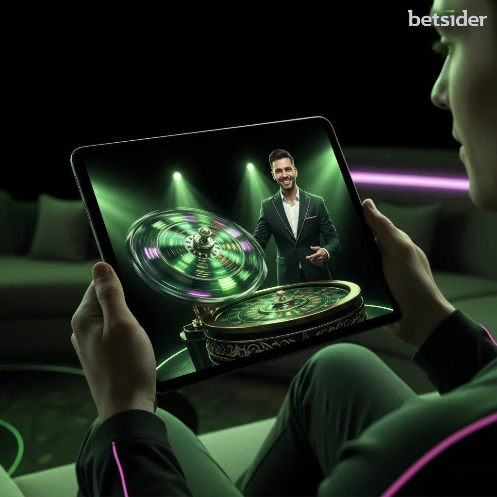 A professional and friendly live baccarat dealer at a Betsider table.