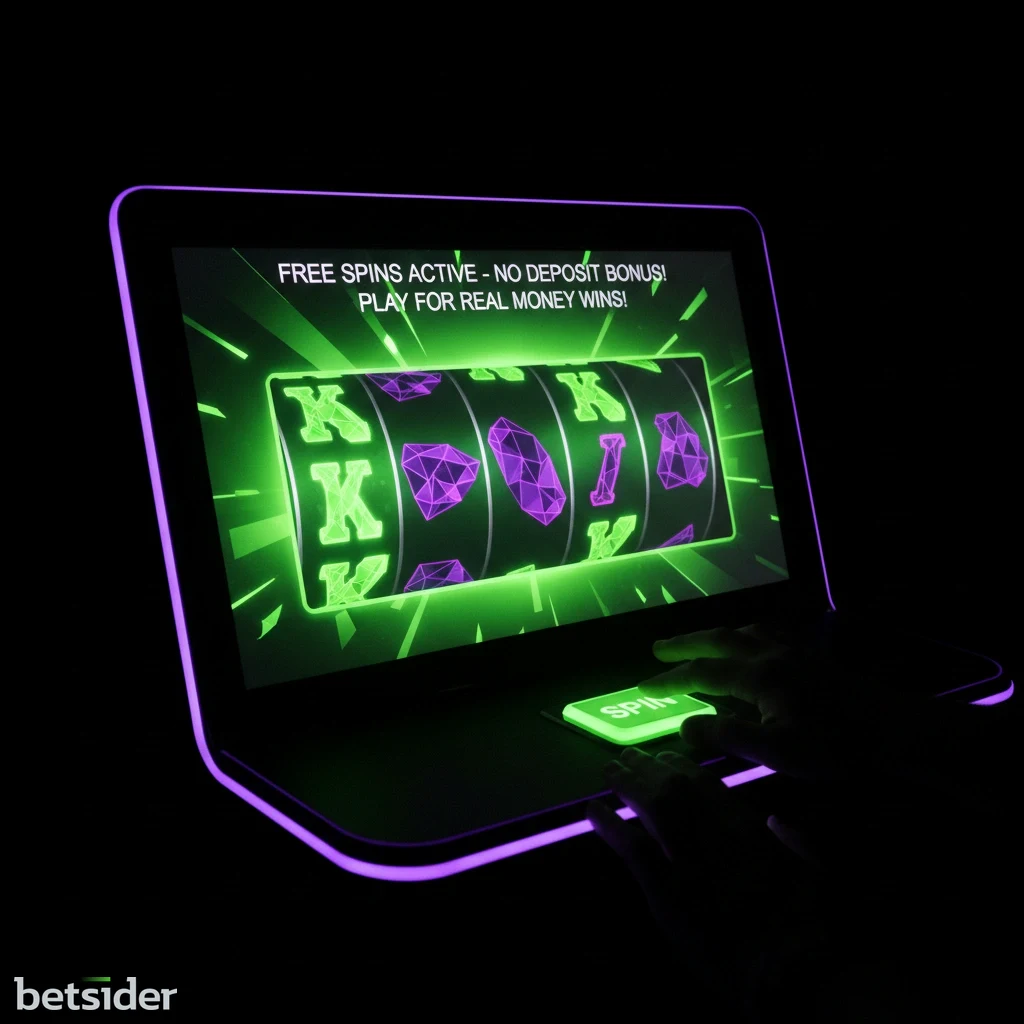Betsider Casino bonus code field for activating a no-deposit offer