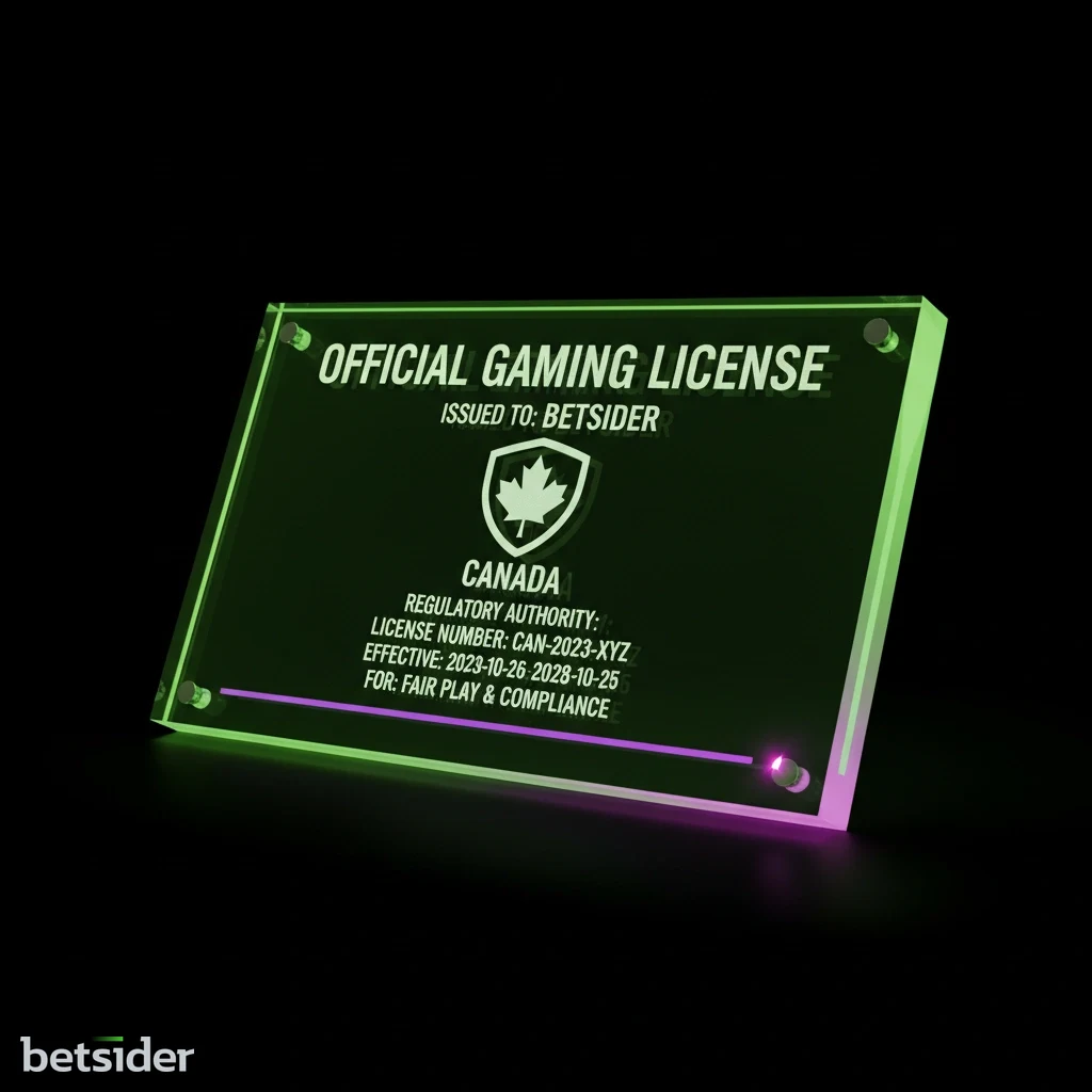 A graphic displaying the official Betsider gaming license seal, confirming its regulated status.