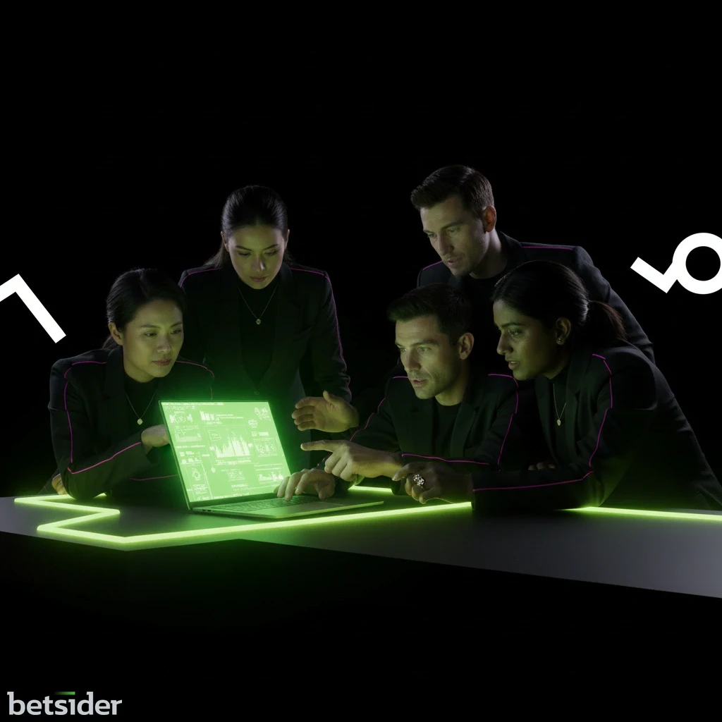 A team reviewing the Betsider casino on a laptop, illustrating a thorough Betsider review process.